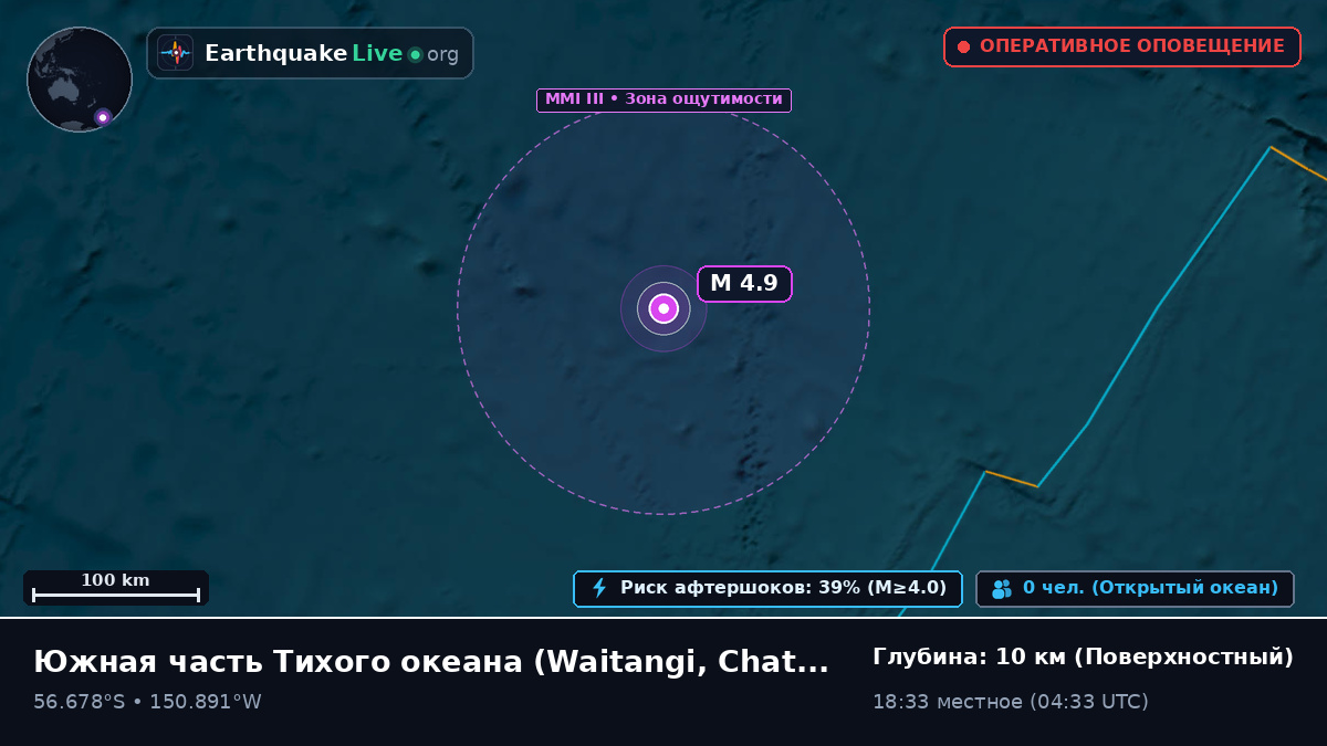 Южная часть Тихого океана (Chatham Islands)