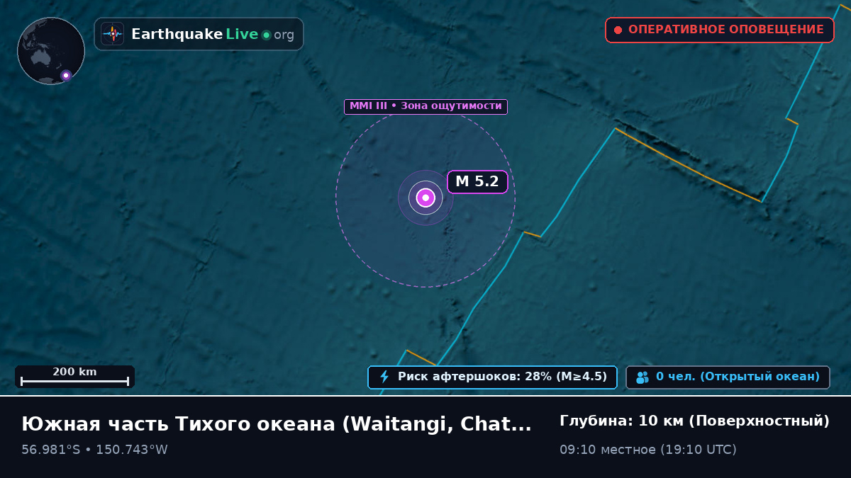 Южная часть Тихого океана (Chatham Islands)