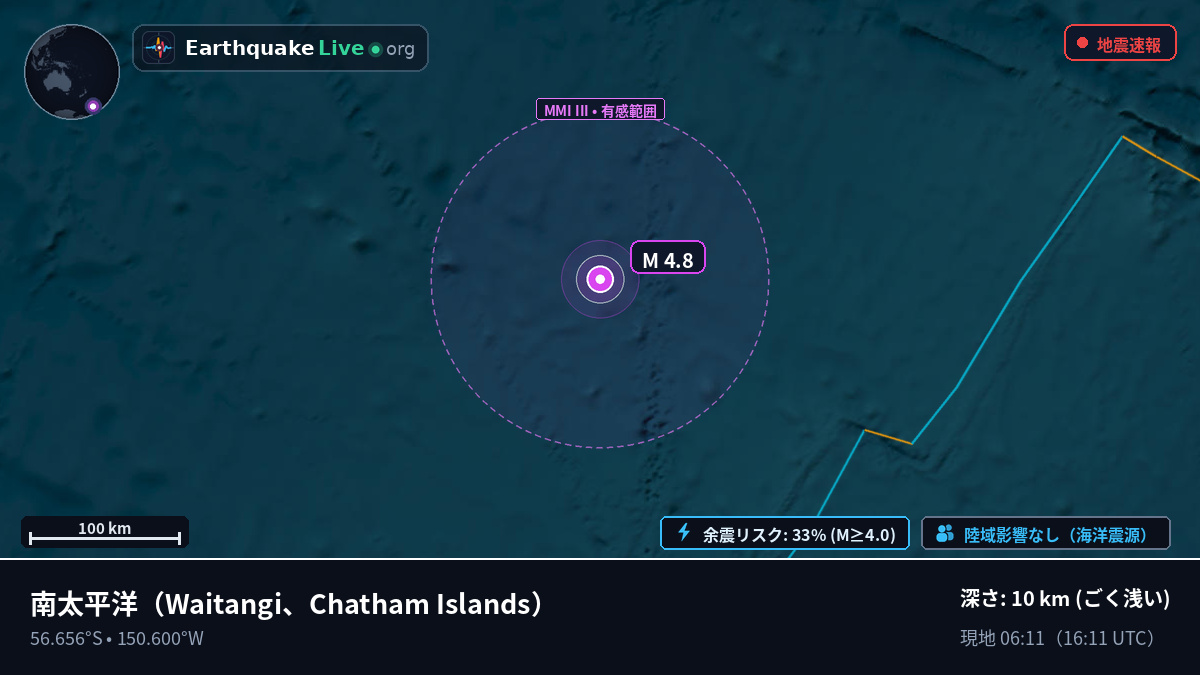 南太平洋 (Chatham Islands)