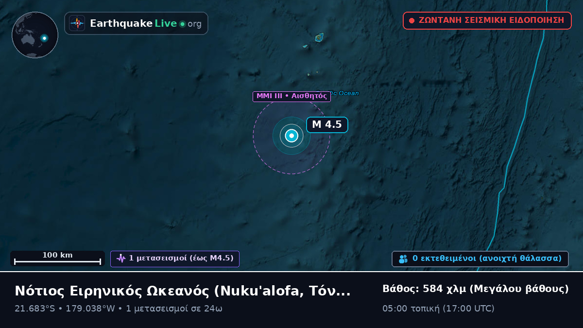 Νότιος Ειρηνικός Ωκεανός (Τόνγκα)