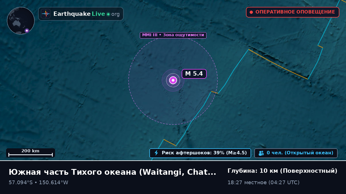 Южная часть Тихого океана (Chatham Islands)