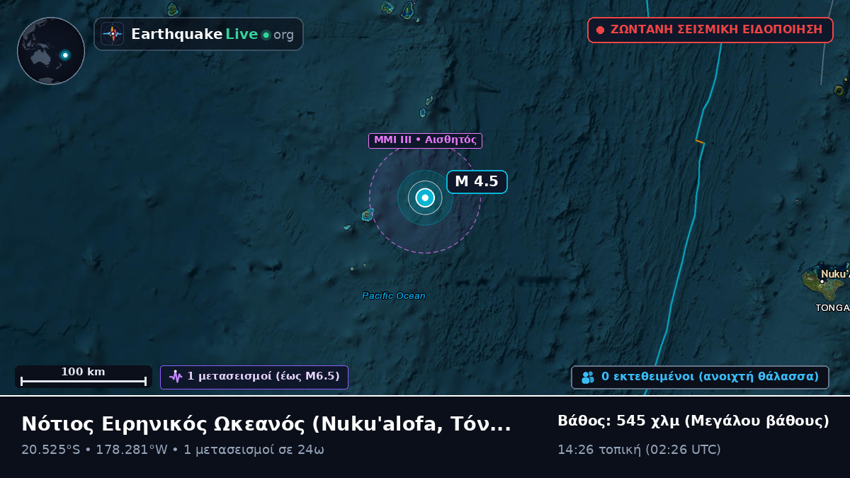Νότιος Ειρηνικός Ωκεανός (Τόνγκα)