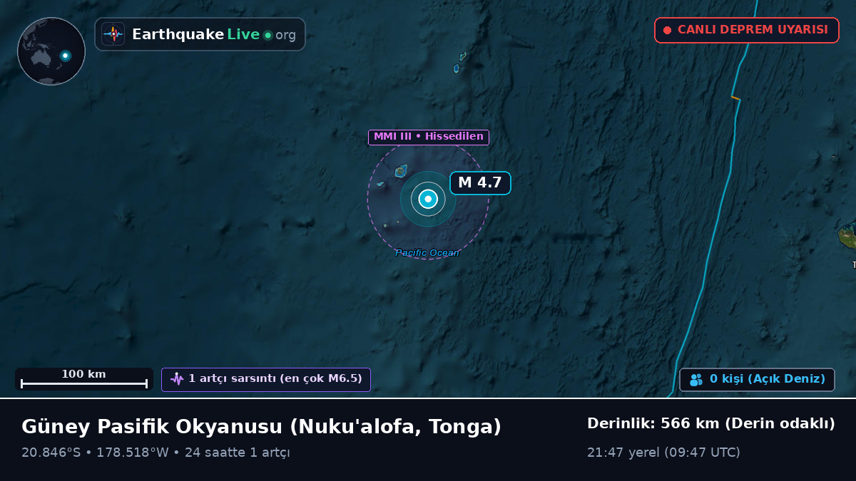 Güney Pasifik Okyanusu (Tonga)