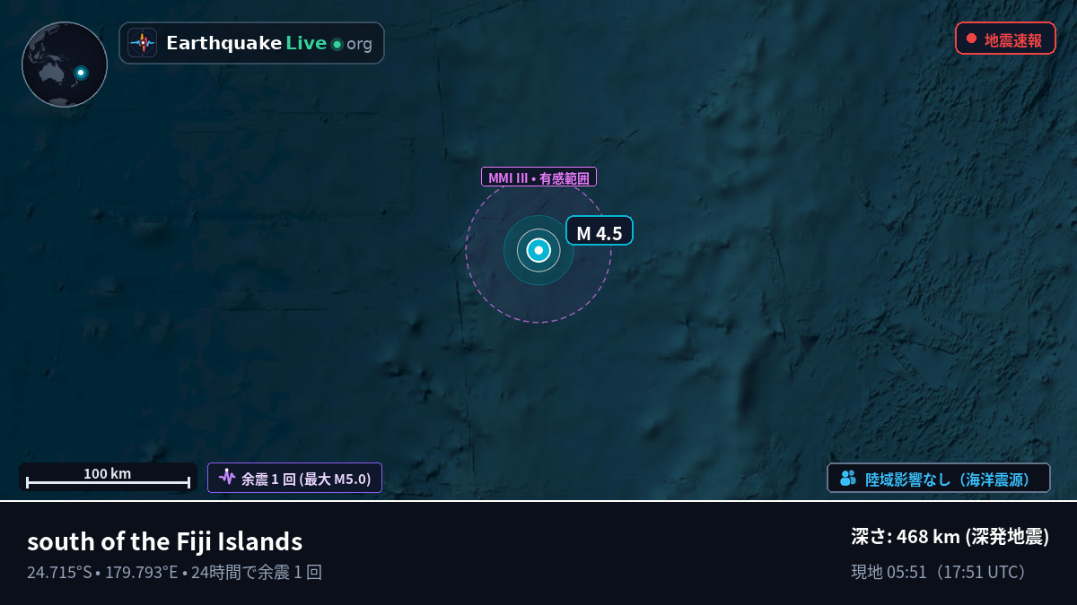 南太平洋 (Kermadec Islands)