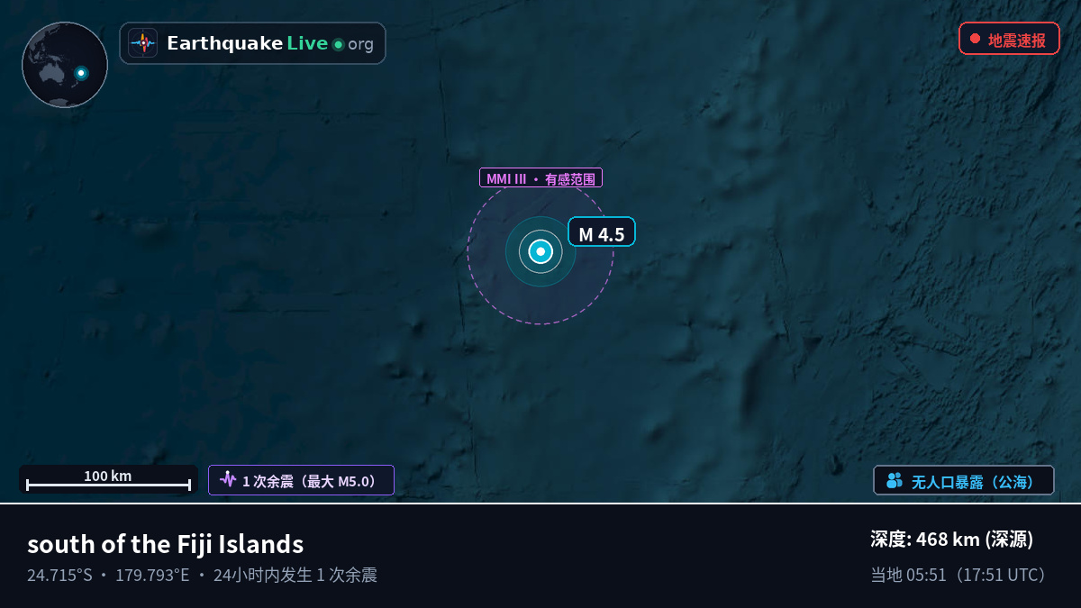 南太平洋 (Kermadec Islands)