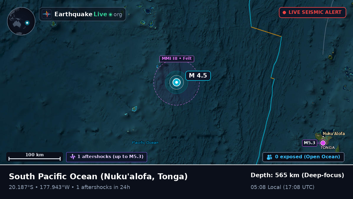 South Pacific Ocean (Tonga)