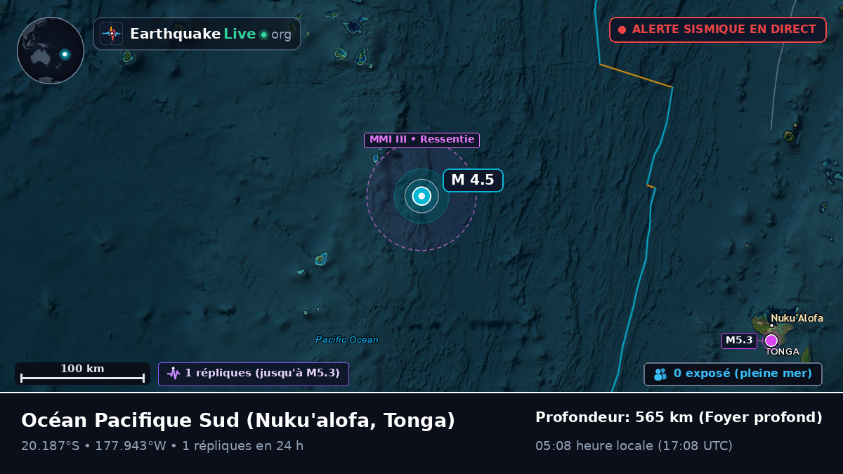 Océan Pacifique Sud (Tonga)