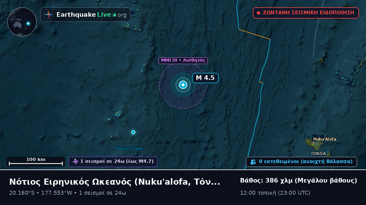 Νότιος Ειρηνικός Ωκεανός (Τόνγκα)