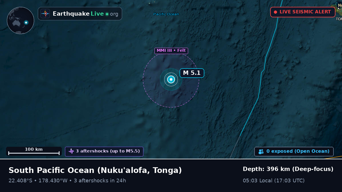 South Pacific Ocean (Tonga)