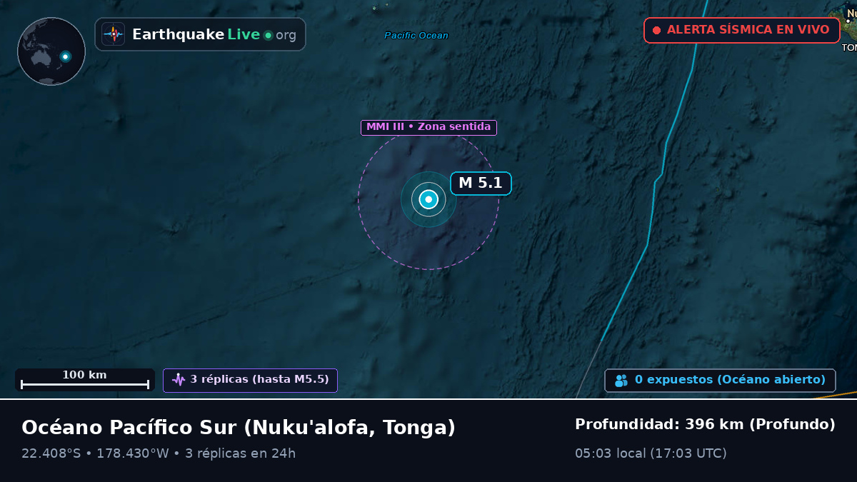 Océano Pacífico Sur (Tonga)