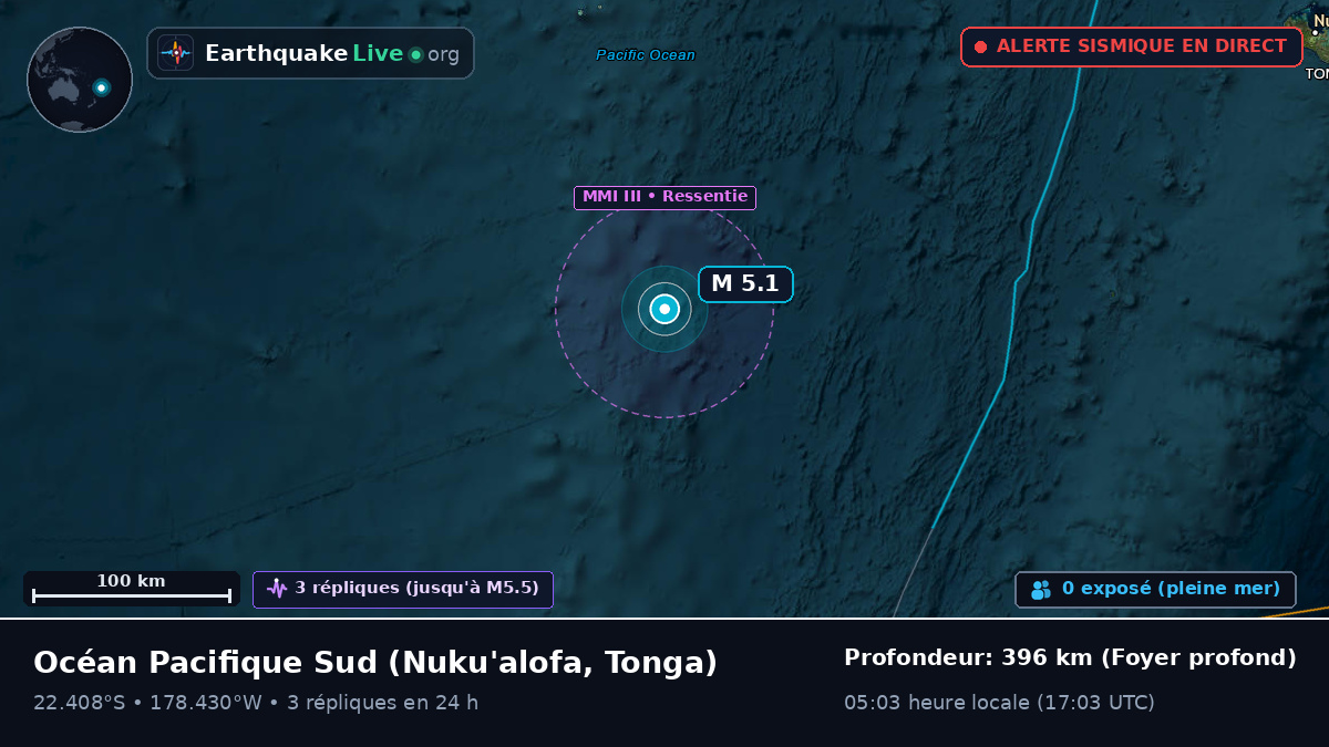 Océan Pacifique Sud (Tonga)