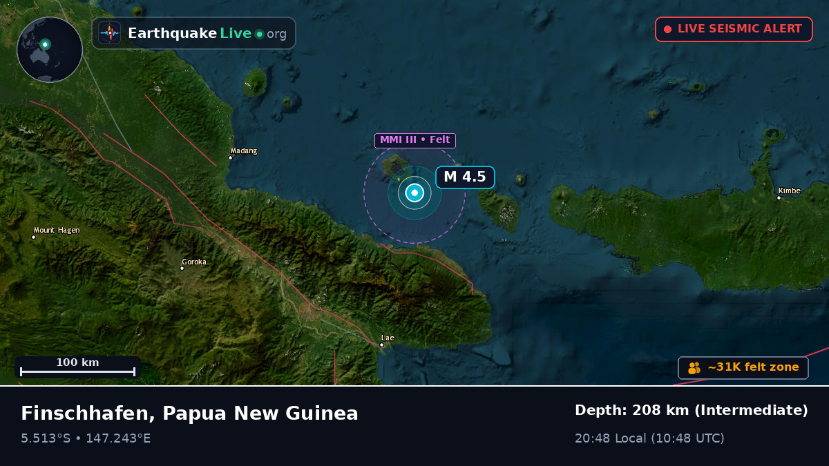 Off the coast of Lae, Papua New Guinea