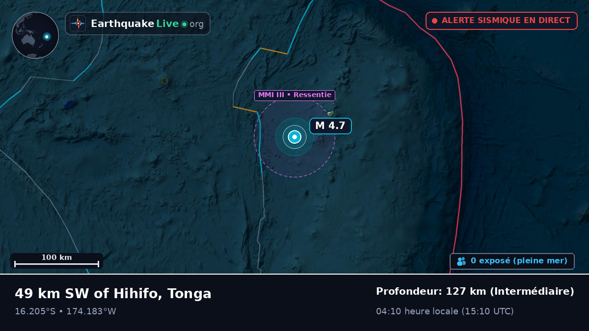 Océan Pacifique Sud (Tonga)