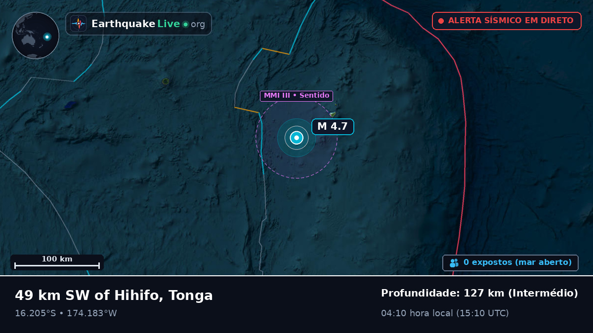 Oceano Pacífico Sul (Tonga)