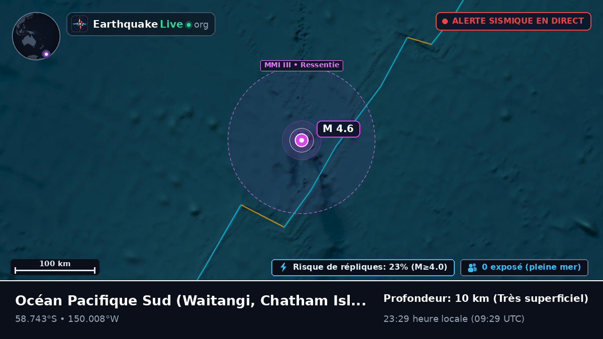 Océan Pacifique Sud (Chatham Islands)