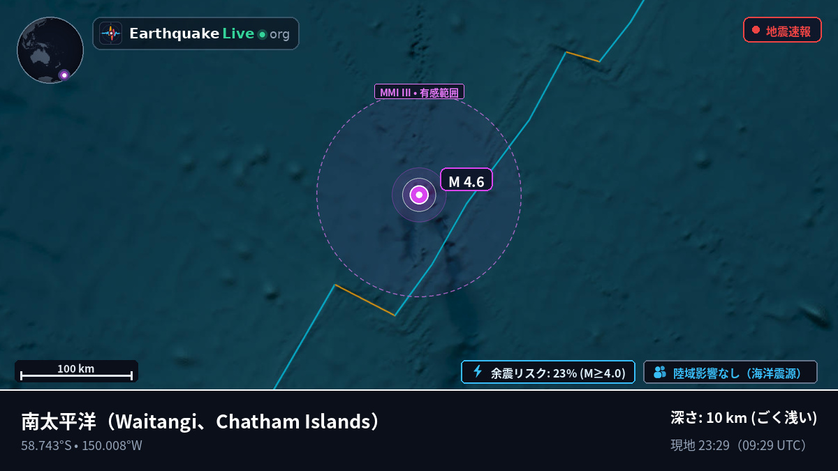 南太平洋 (Chatham Islands)