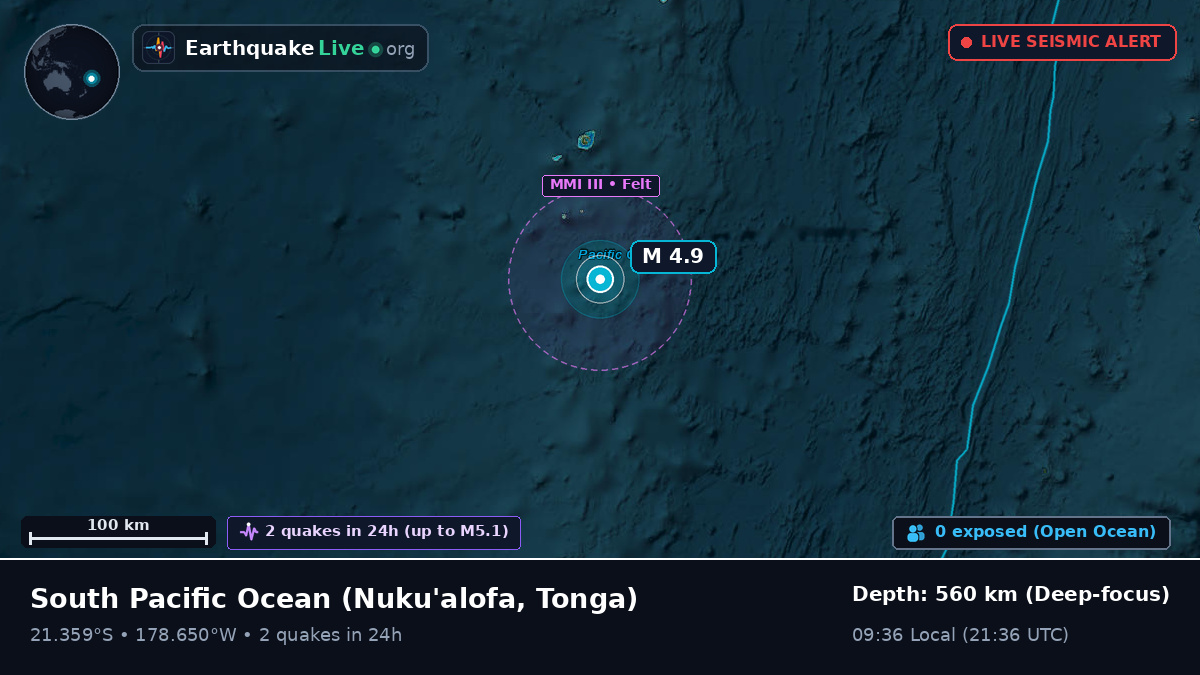 South Pacific Ocean (Tonga)