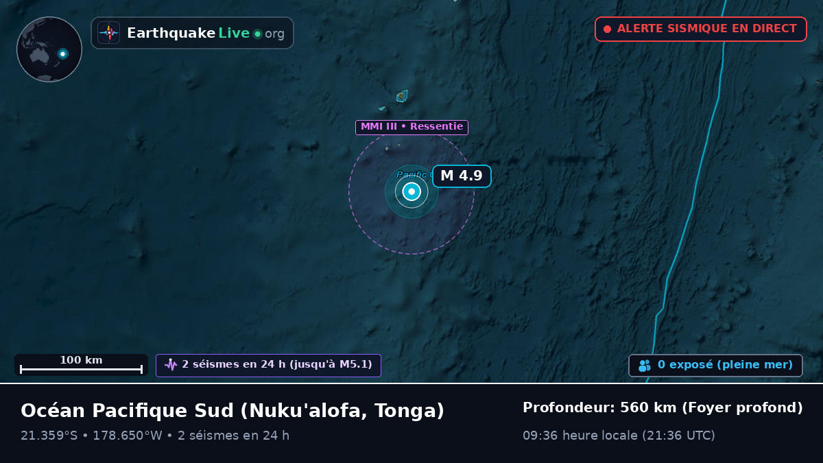 Océan Pacifique Sud (Tonga)