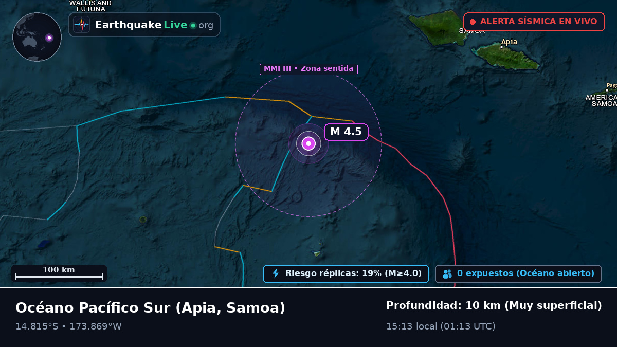 Océano Pacífico Sur (Samoa)