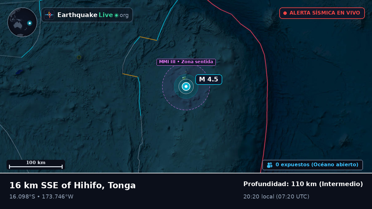 Océano Pacífico Sur (Tonga)