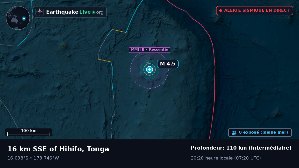 Océan Pacifique Sud (Tonga)