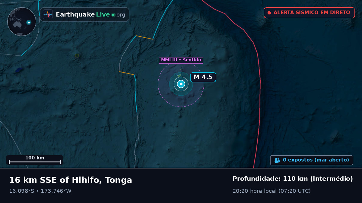 Oceano Pacífico Sul (Tonga)