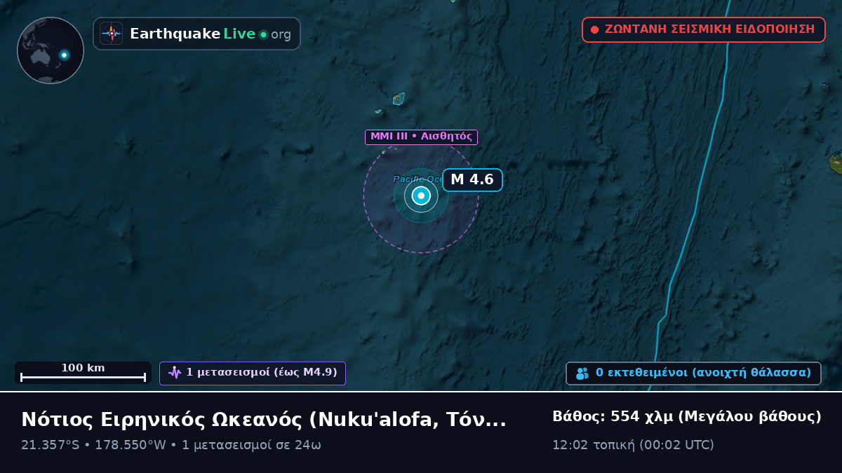 Νότιος Ειρηνικός Ωκεανός (Τόνγκα)