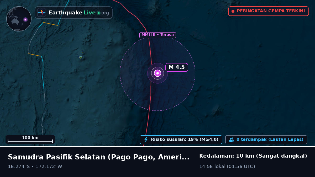 Samudra Pasifik Selatan (American Samoa)