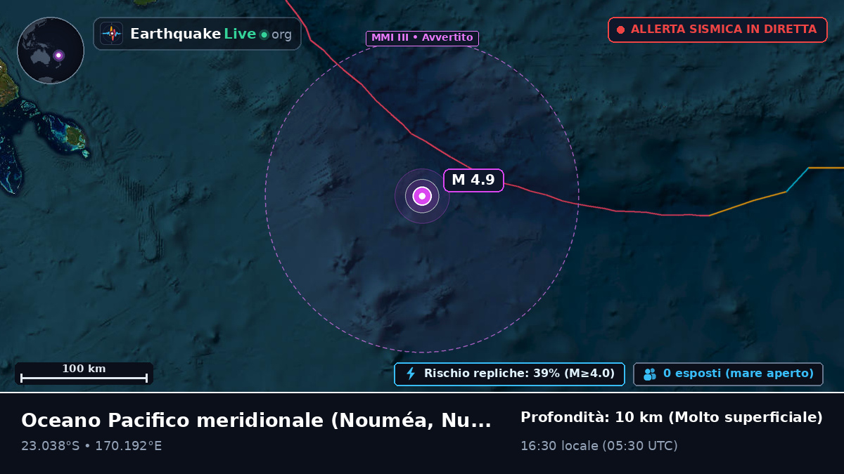 Oceano Pacifico meridionale (Nuova Caledonia)