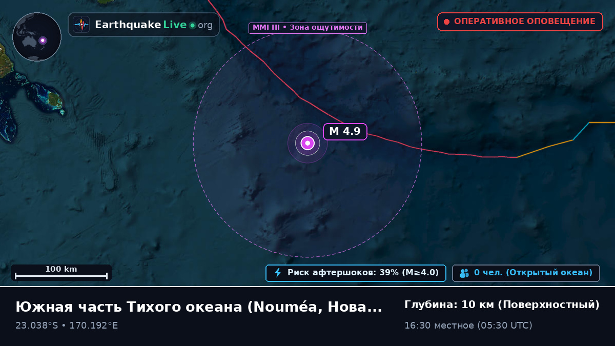 Южная часть Тихого океана (Новая Каледония)