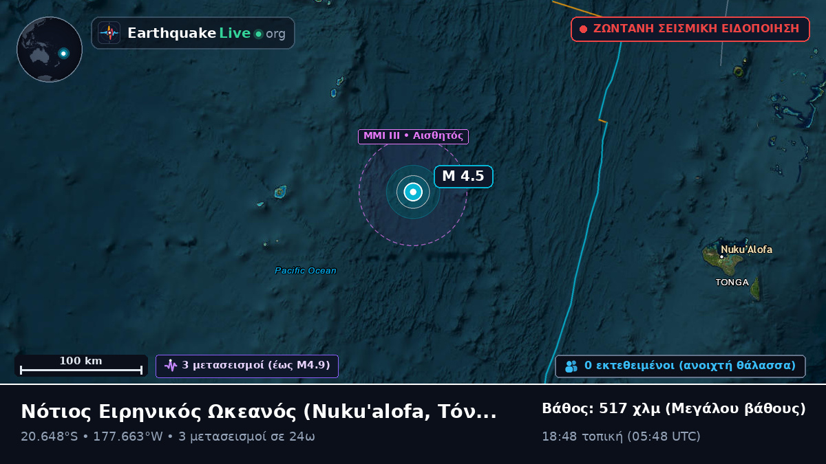 Νότιος Ειρηνικός Ωκεανός (Τόνγκα)