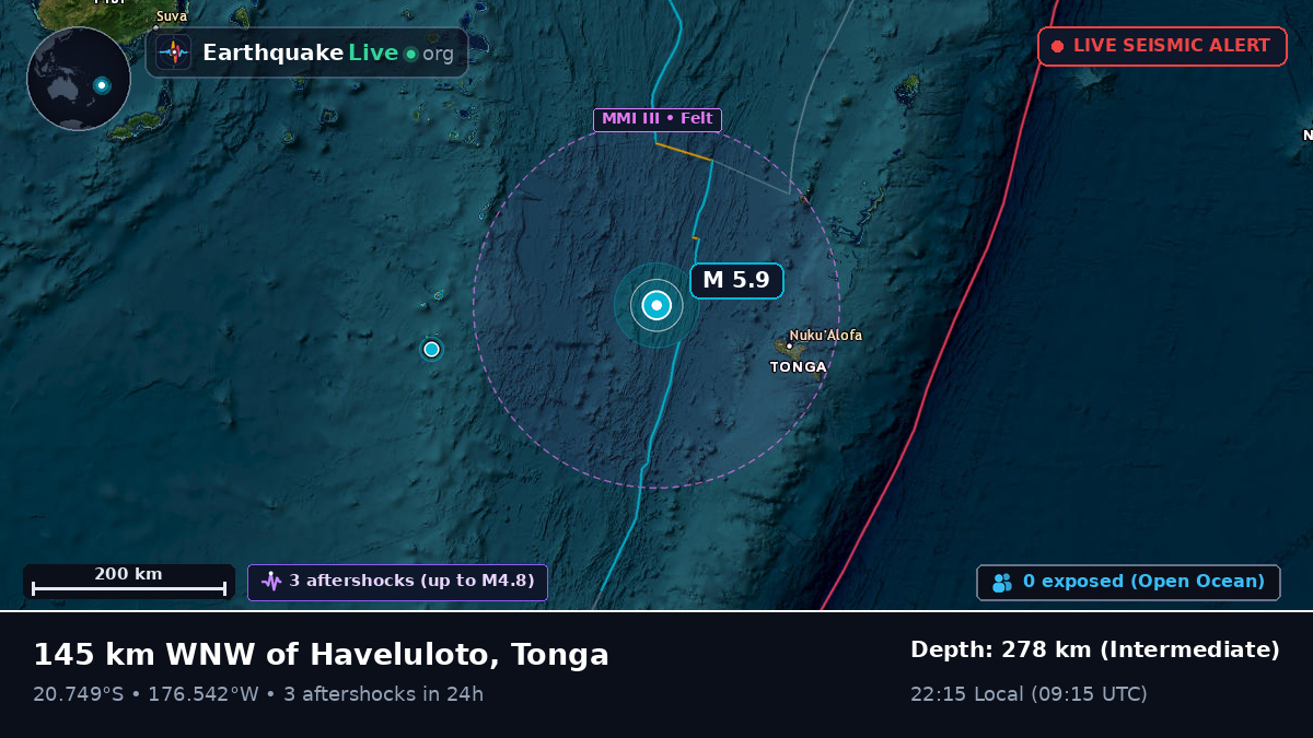 Off the coast of Nuku'alofa, Tonga