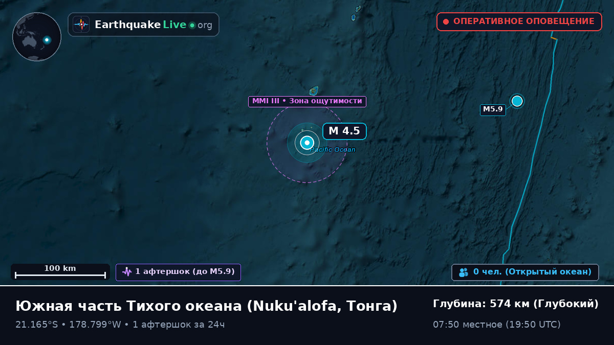 Южная часть Тихого океана (Тонга)