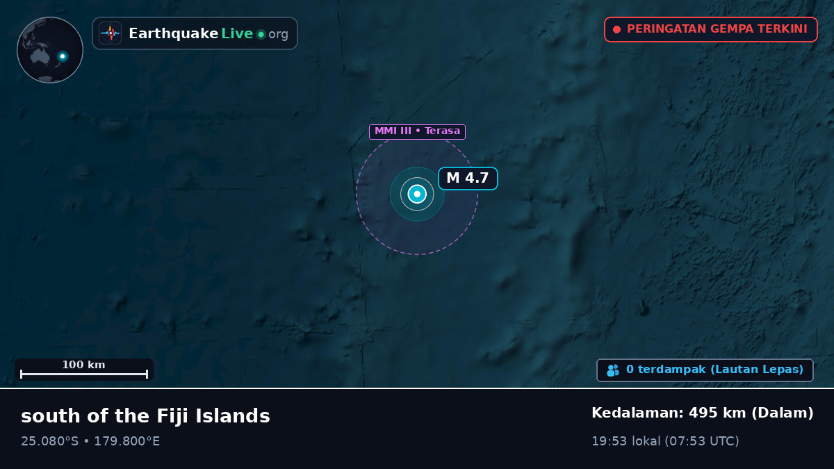 Samudra Pasifik Selatan (Kermadec Islands)