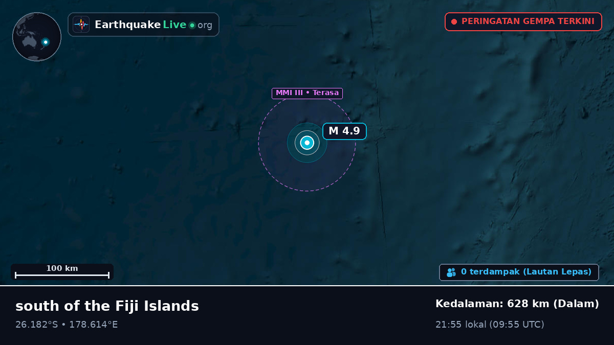 Samudra Pasifik Selatan (Kermadec Islands)