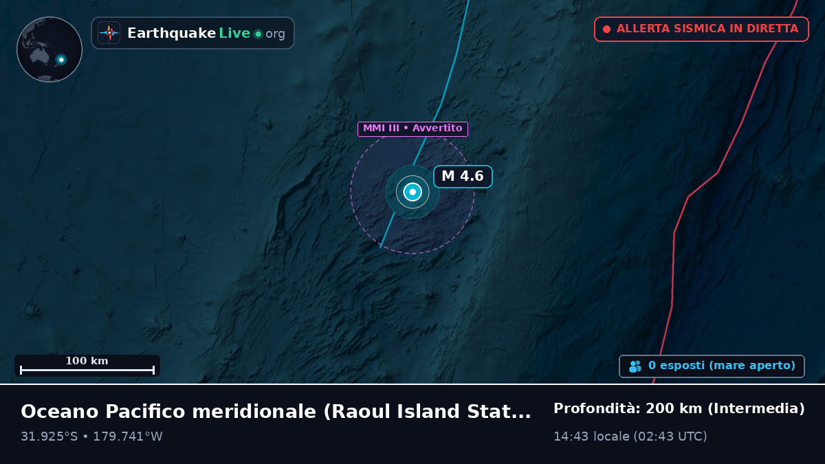 Oceano Pacifico meridionale (Kermadec Islands)