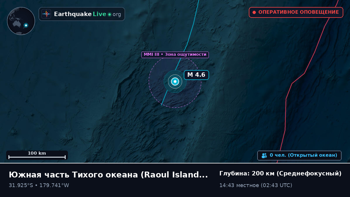 Южная часть Тихого океана (Kermadec Islands)