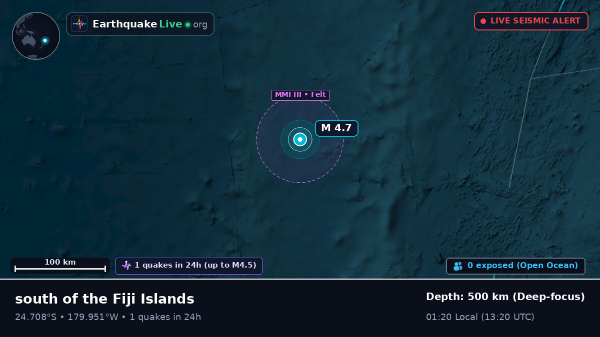 South Pacific Ocean (Kermadec Islands)