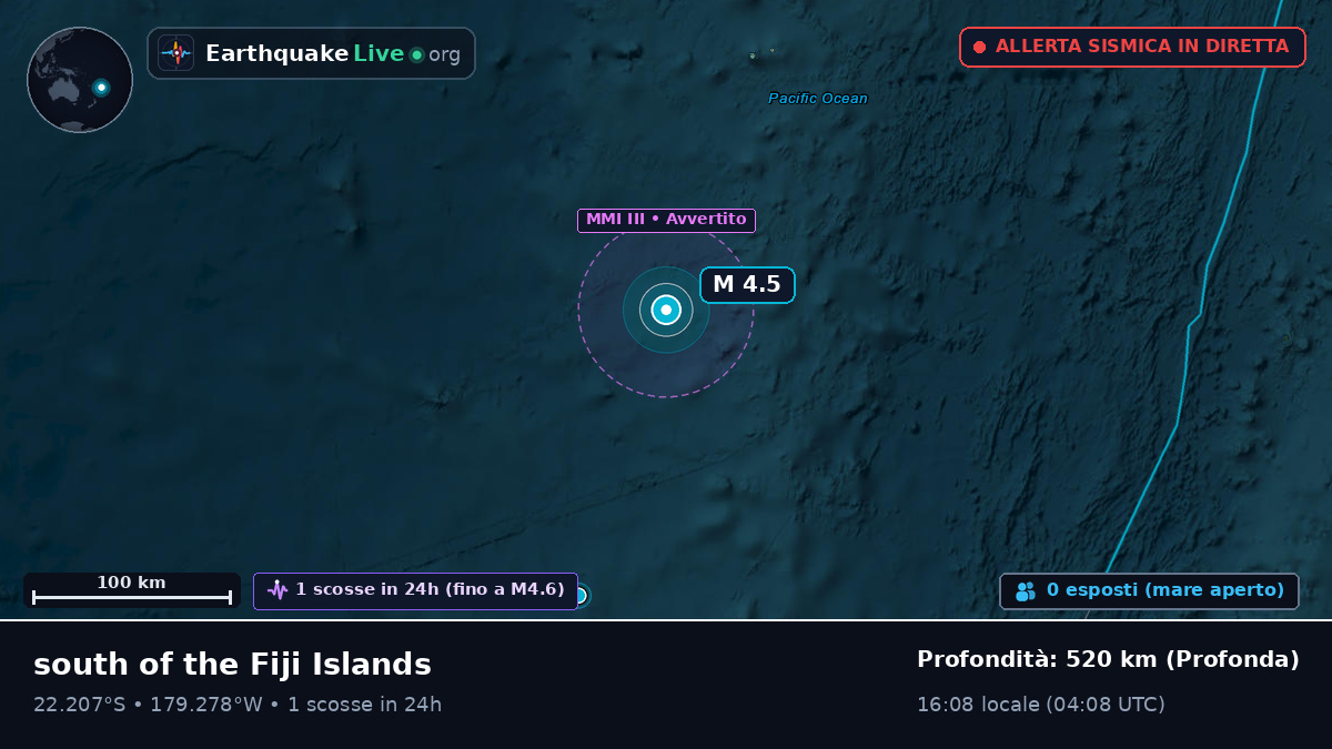Oceano Pacifico meridionale (Tonga)