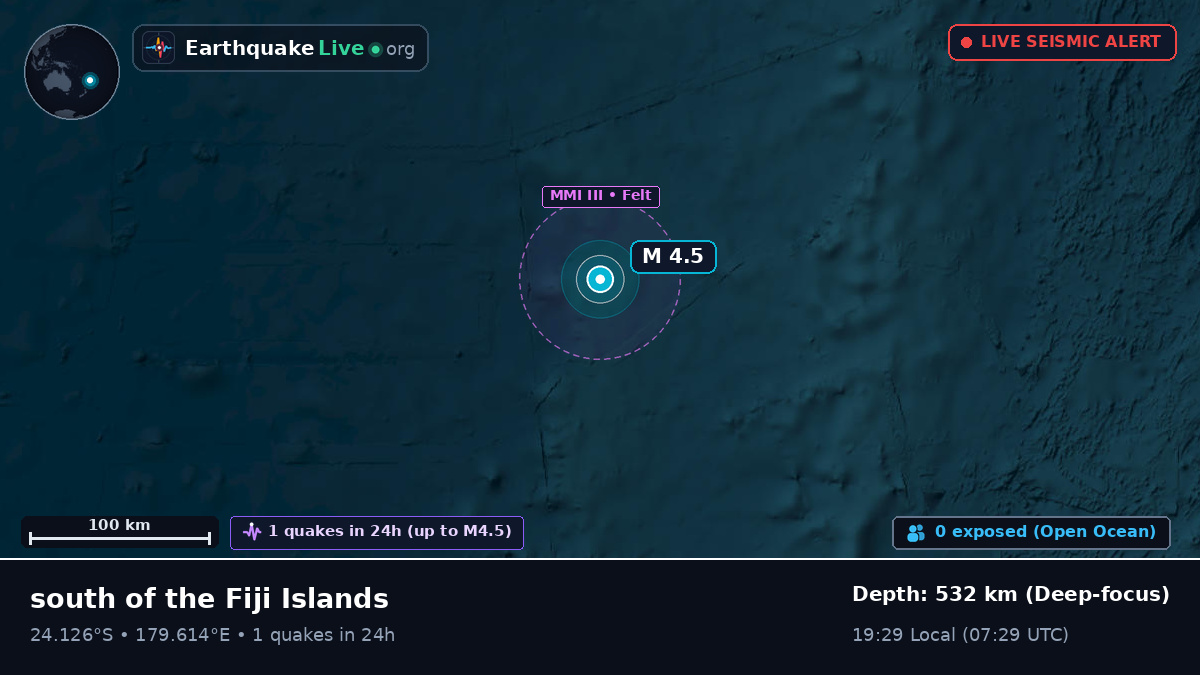 South Pacific Ocean (Kermadec Islands)