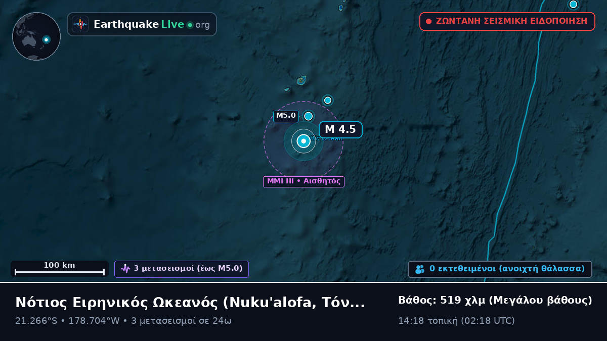 Νότιος Ειρηνικός Ωκεανός (Τόνγκα)