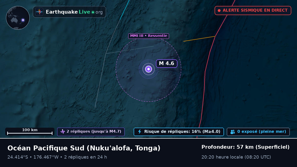 Océan Pacifique Sud (Tonga)