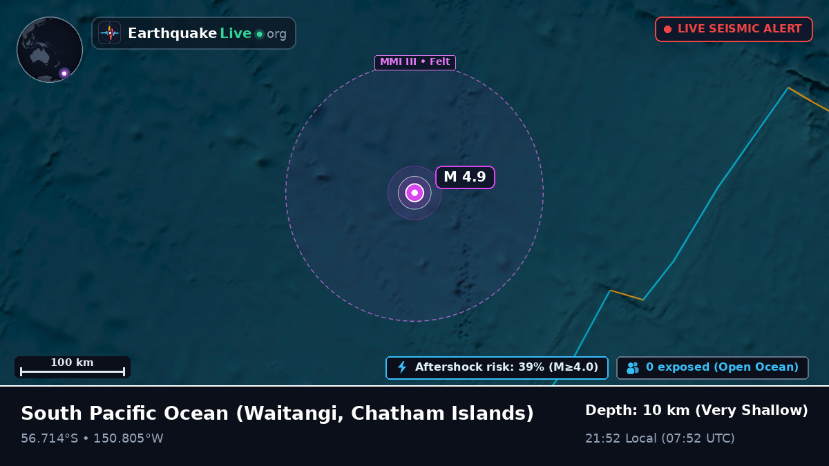 South Pacific Ocean (Chatham Islands)
