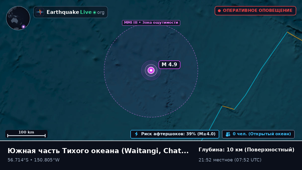 Южная часть Тихого океана (Chatham Islands)