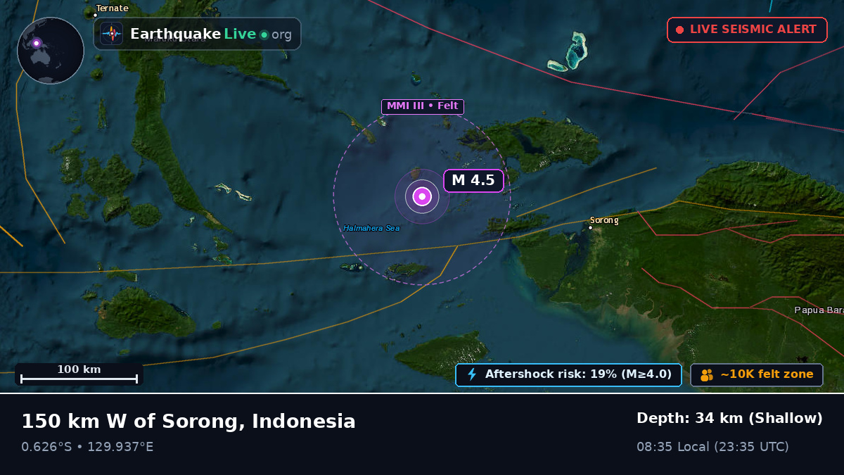 Off the coast of Sorong, Indonesia