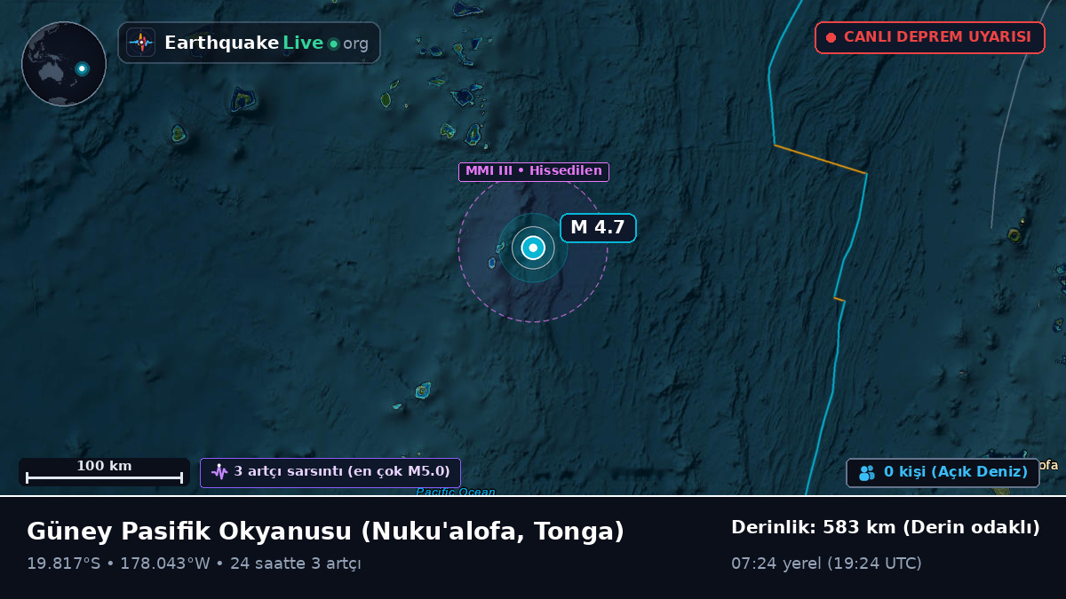 Güney Pasifik Okyanusu (Tonga)