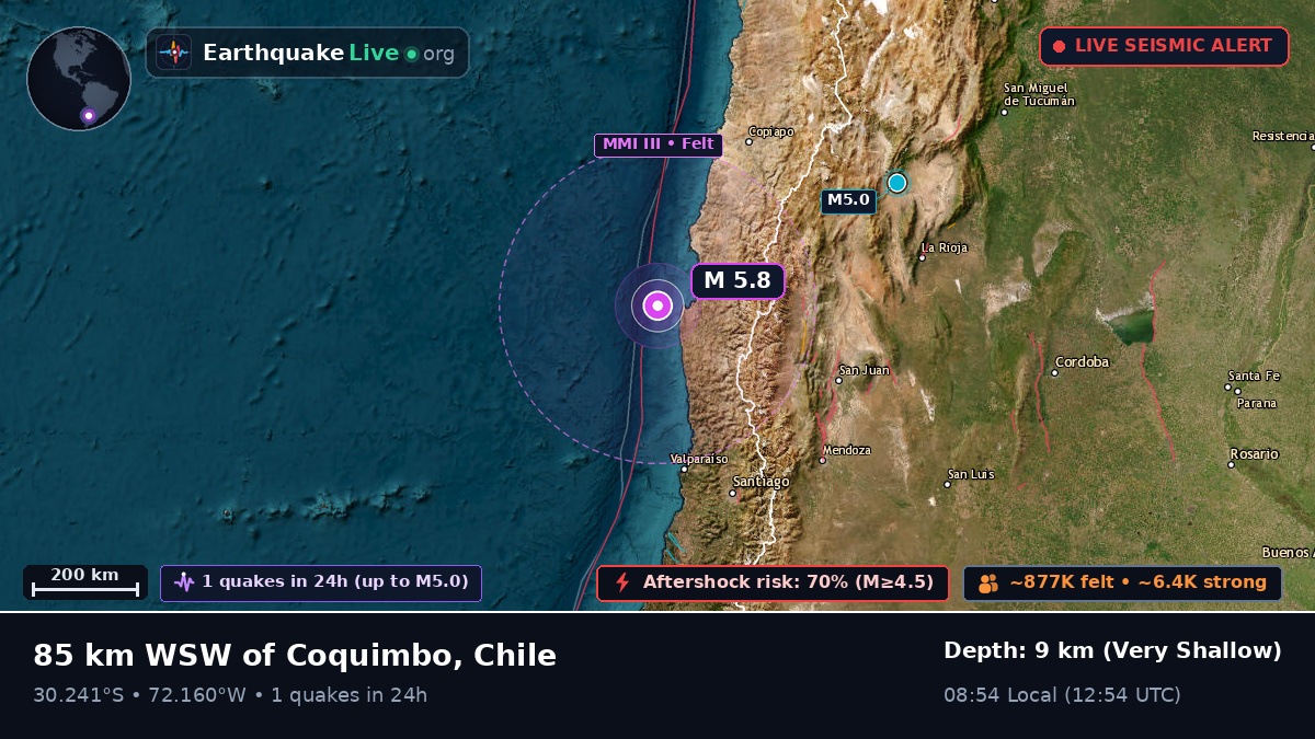 Off the coast of Coquimbo, Chile