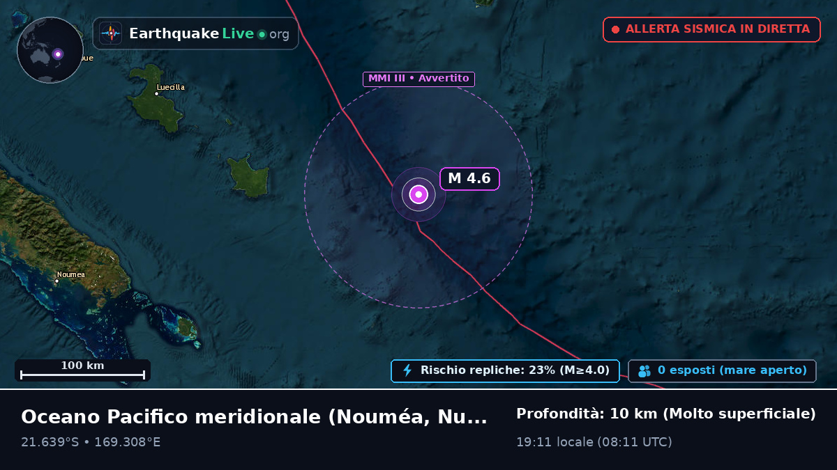 Oceano Pacifico meridionale (Nuova Caledonia)