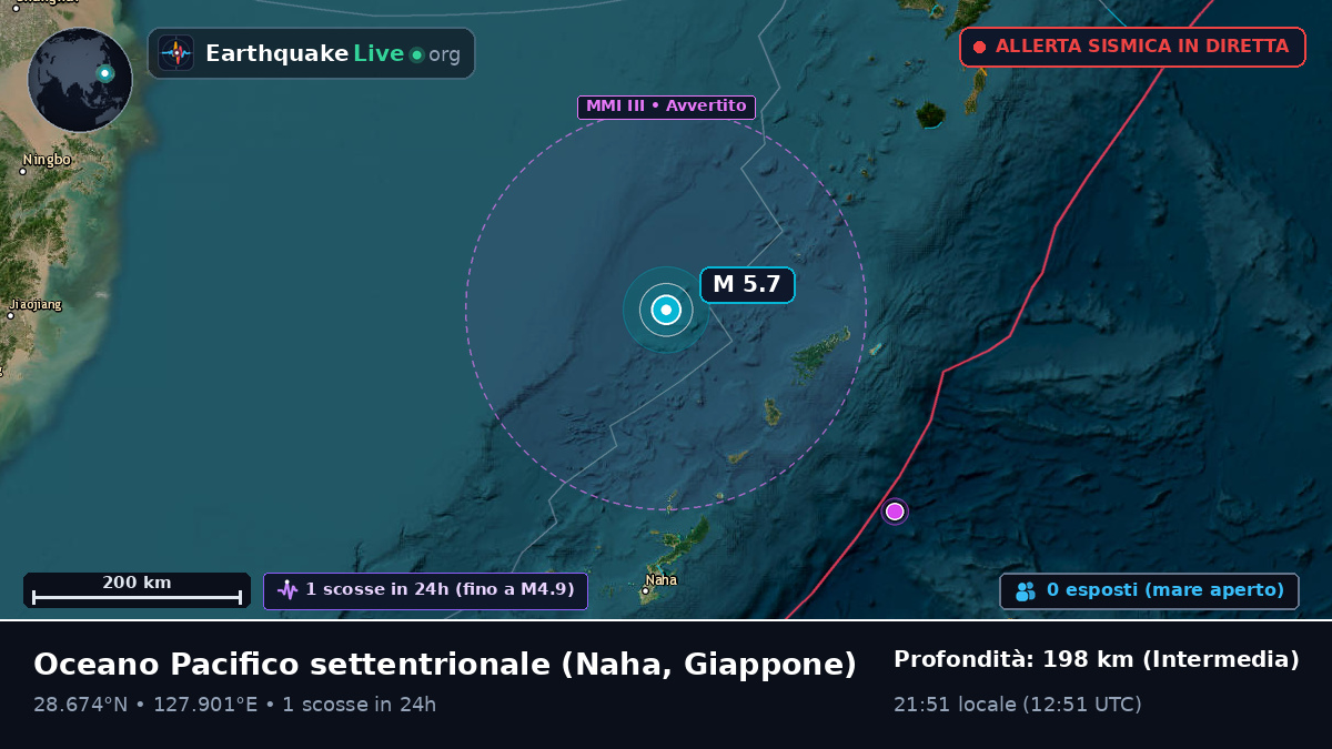 Oceano Pacifico settentrionale (Giappone)