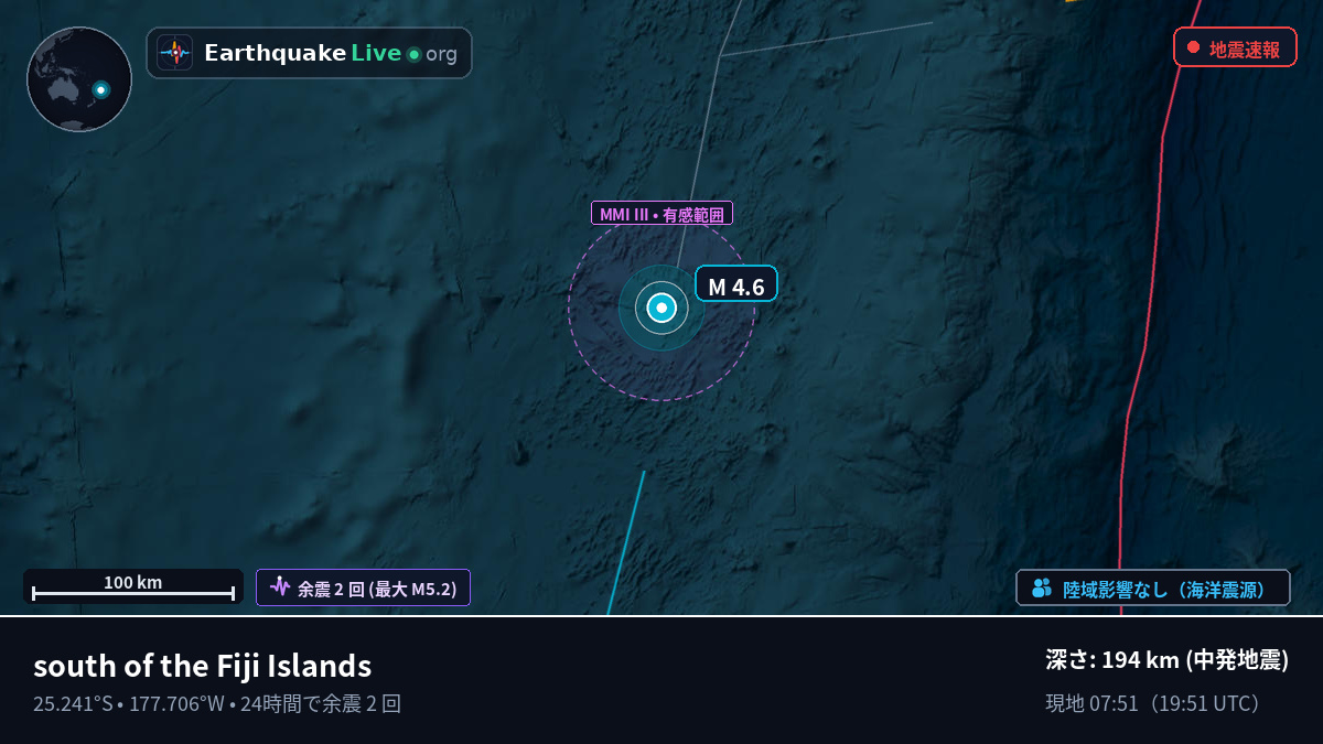 南太平洋 (Kermadec Islands)